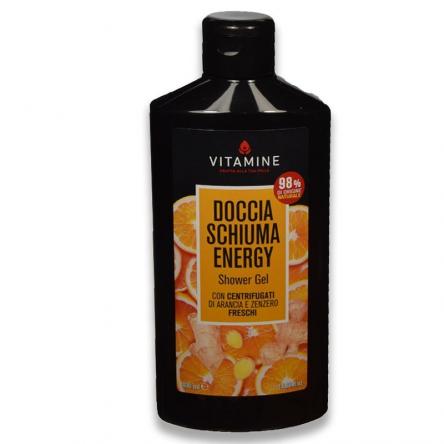 Vitamine doccia detox con centrifugati di arancia e zenzero
