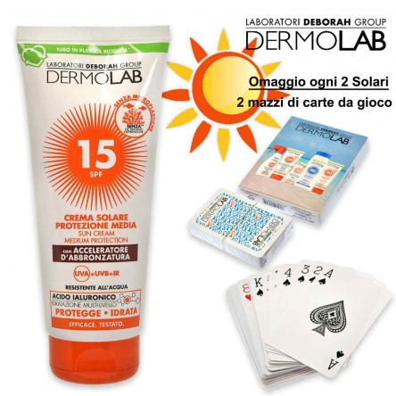 Dermolab solari crema solare protezione bassa spf 15 200 ml
