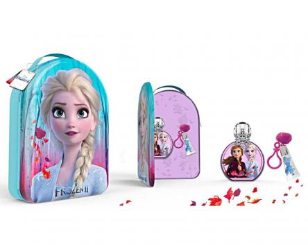 Frozen ii set edt100ml+lipgloss pom pom charm+astuccio figura 3d