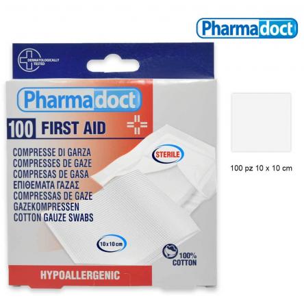 Pharmadoct compresse di garza 10 x 10 - 100 pcs