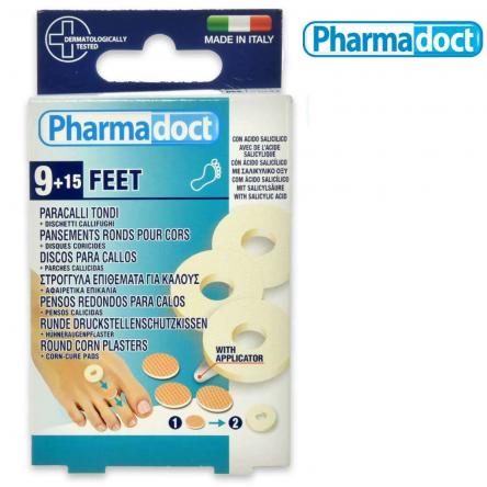 Pharmadoct piedi paracalli rotondi in lattice 9 pz + 15 dischetti callifughi