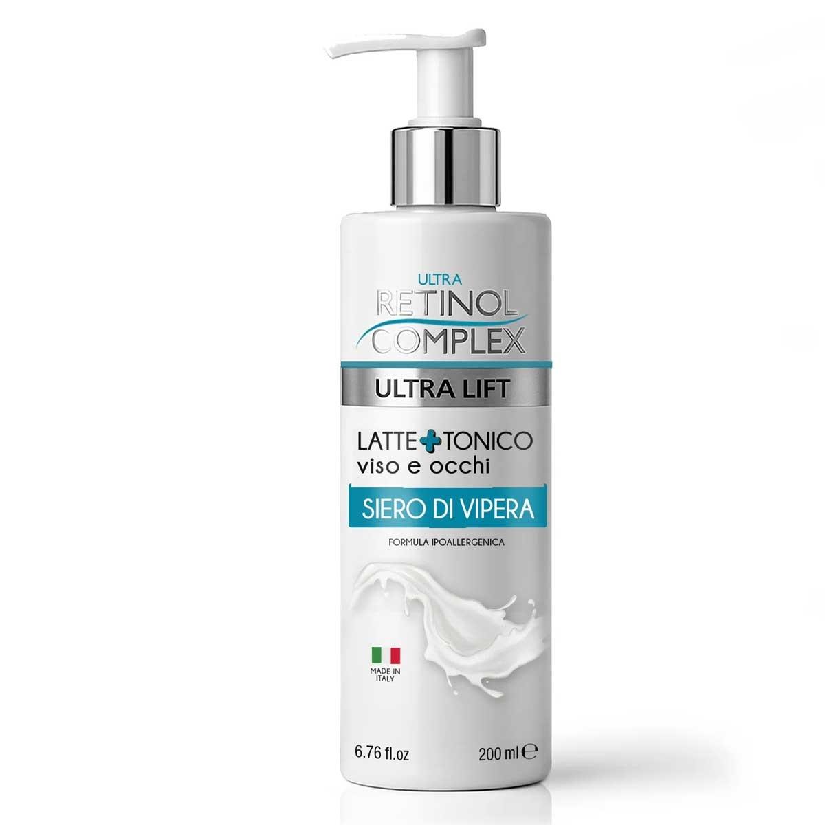 Retinol complex latte + tonico 200 ml siero di vipera