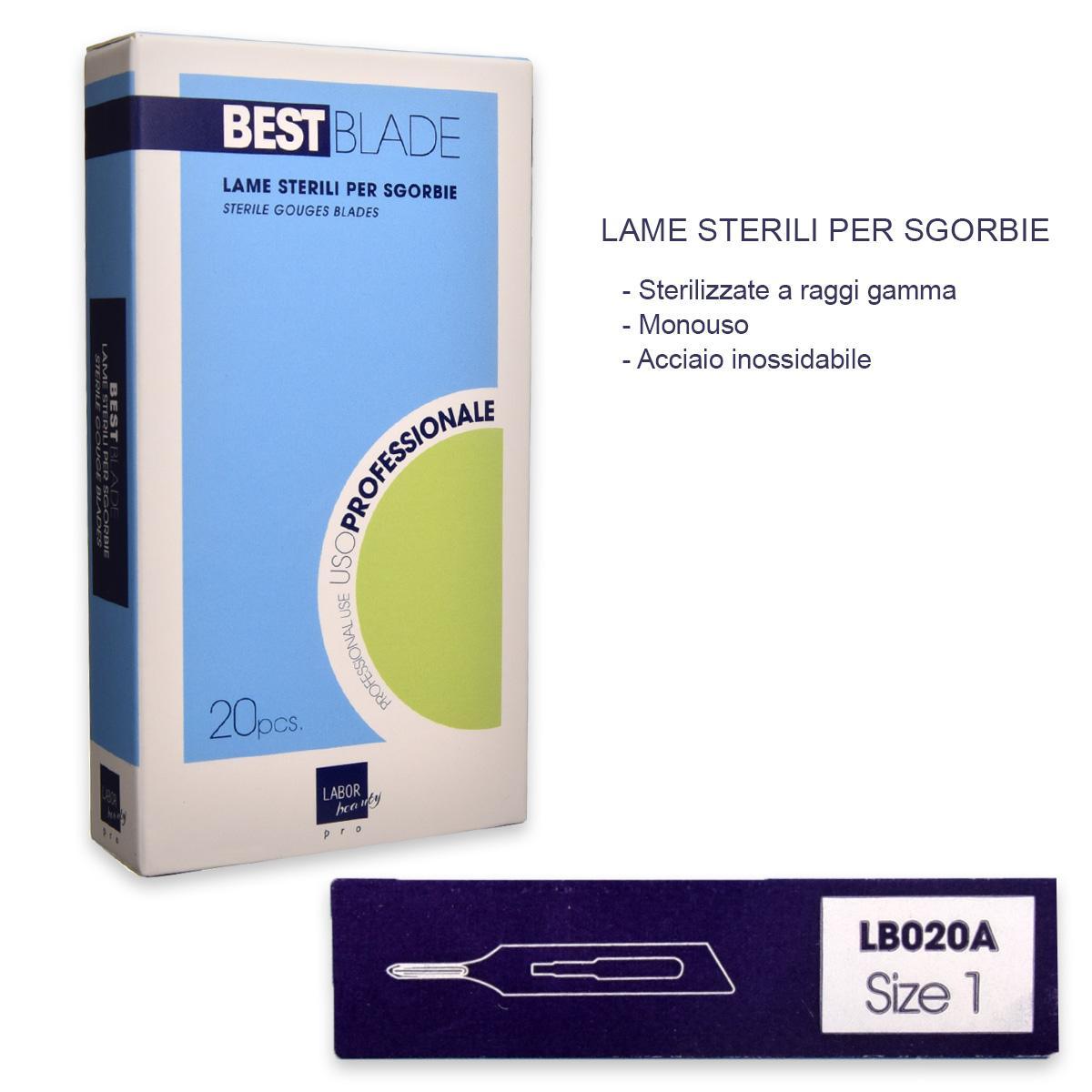 Bestblade 20 lame sterili per sgorbie mis.1