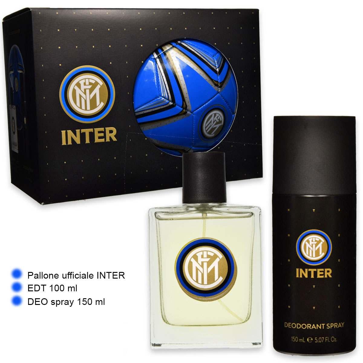 Inter edt 100ml + deo spray150ml + pallone