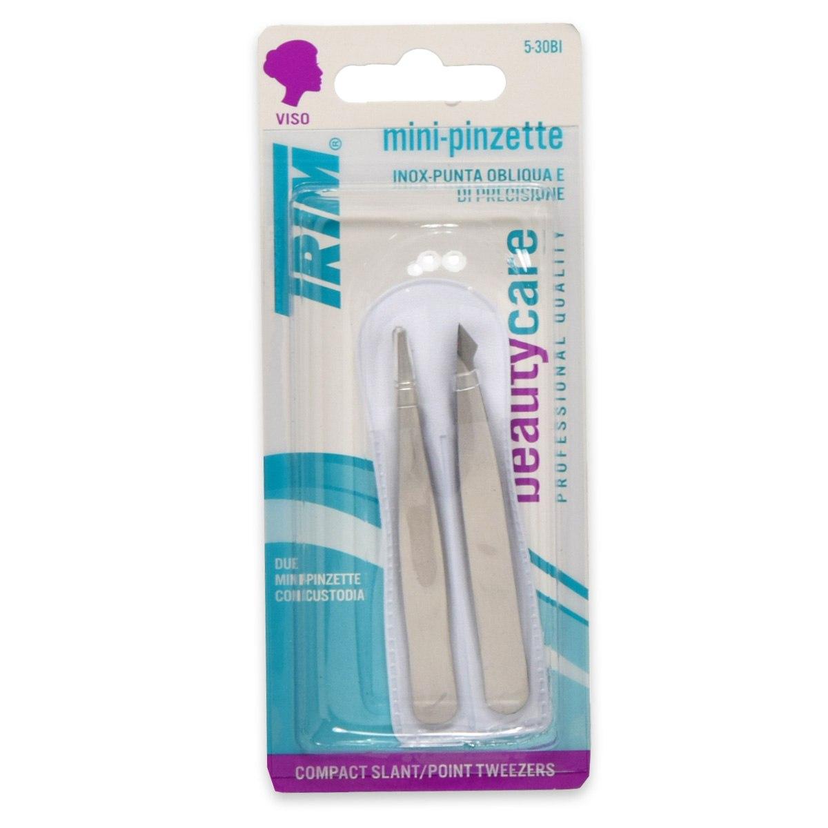 Trim Trim due mini pinzette inox con custodia inox 72112 071603196162