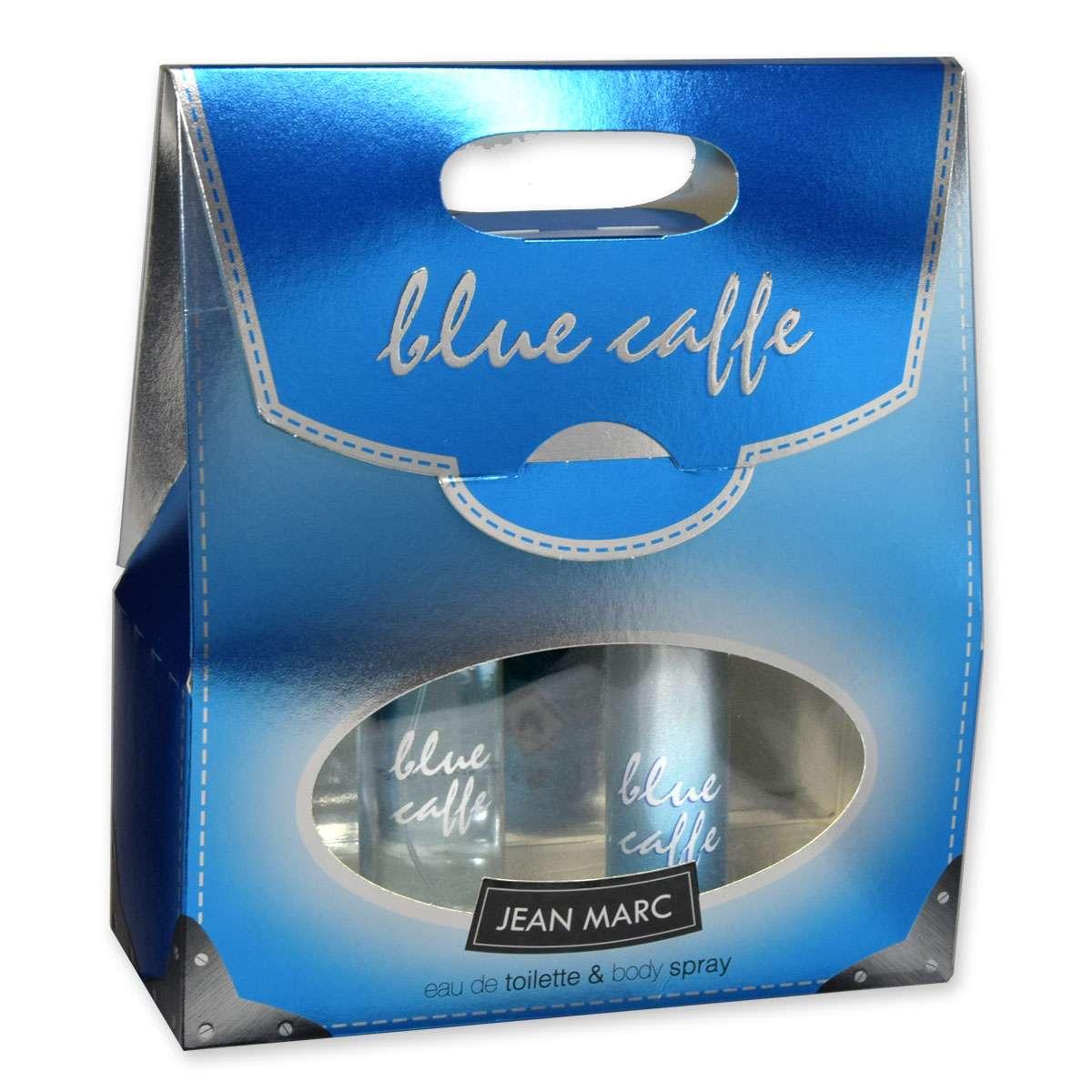 Coffret jean marc blue caffe' edt 50 ml body spray 75 ml