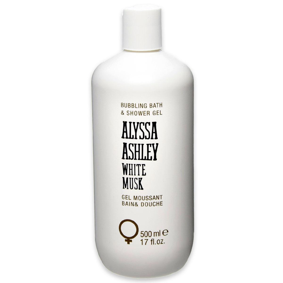 White musk by alyssa ashley bubbling bath & shower gel 500 ml