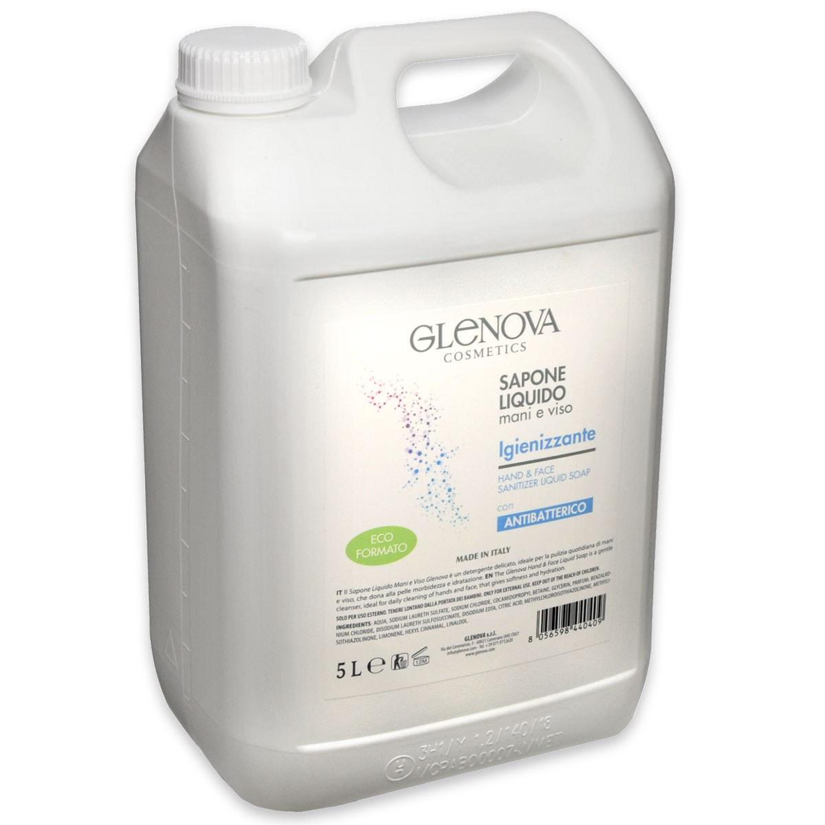 Glenova Glenova sapone liquido mani & viso igienizzante 5 litri 10351  8056598440409