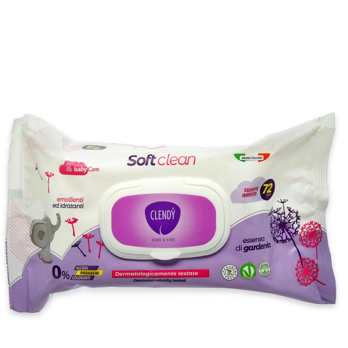 Clendy salviette imb. soft clean 72 pz.