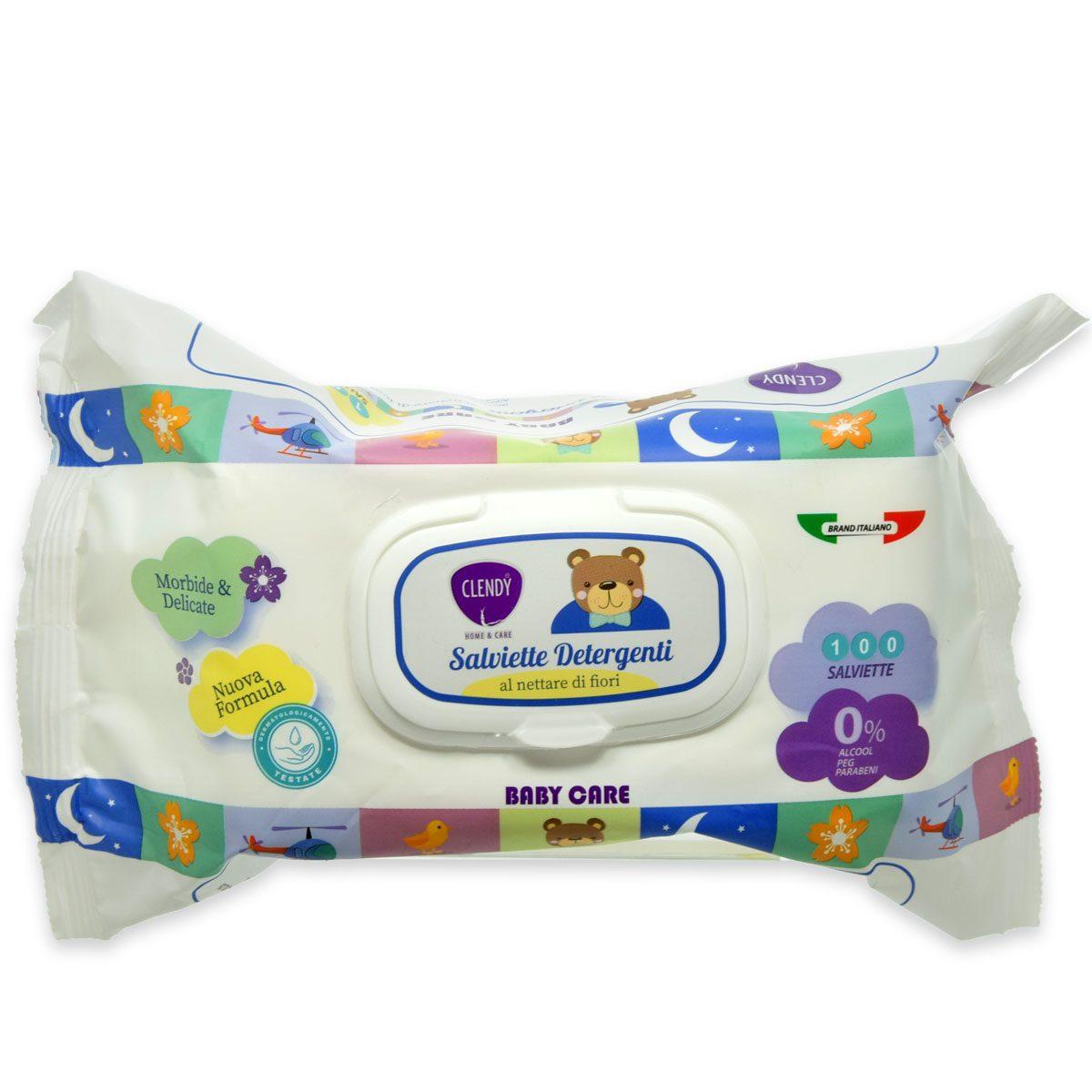 Clendy salviette baby care 100pz nettare di fiori
