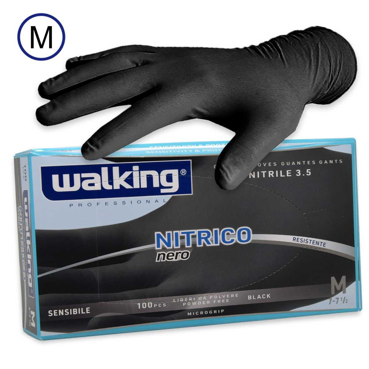 Guanti nitrico nero tg medium walking