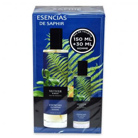 Saphir esencias edt 150 ml + edt 30 ml vetiver & moss