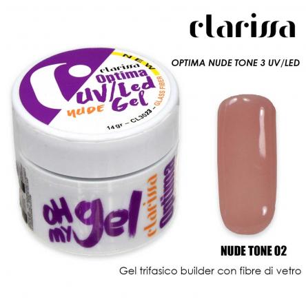 Clarissa optima gel nude tone 2 uv/led 14 gr