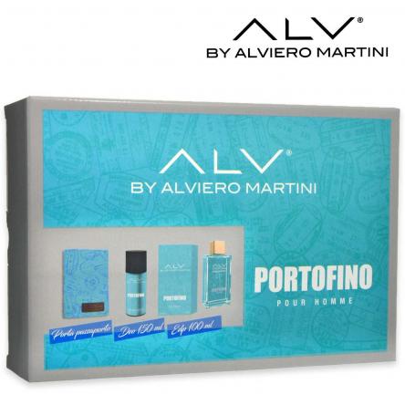 Alviero martini portofino edp 100 ml+deo 150 ml + porta passaporto pour homme