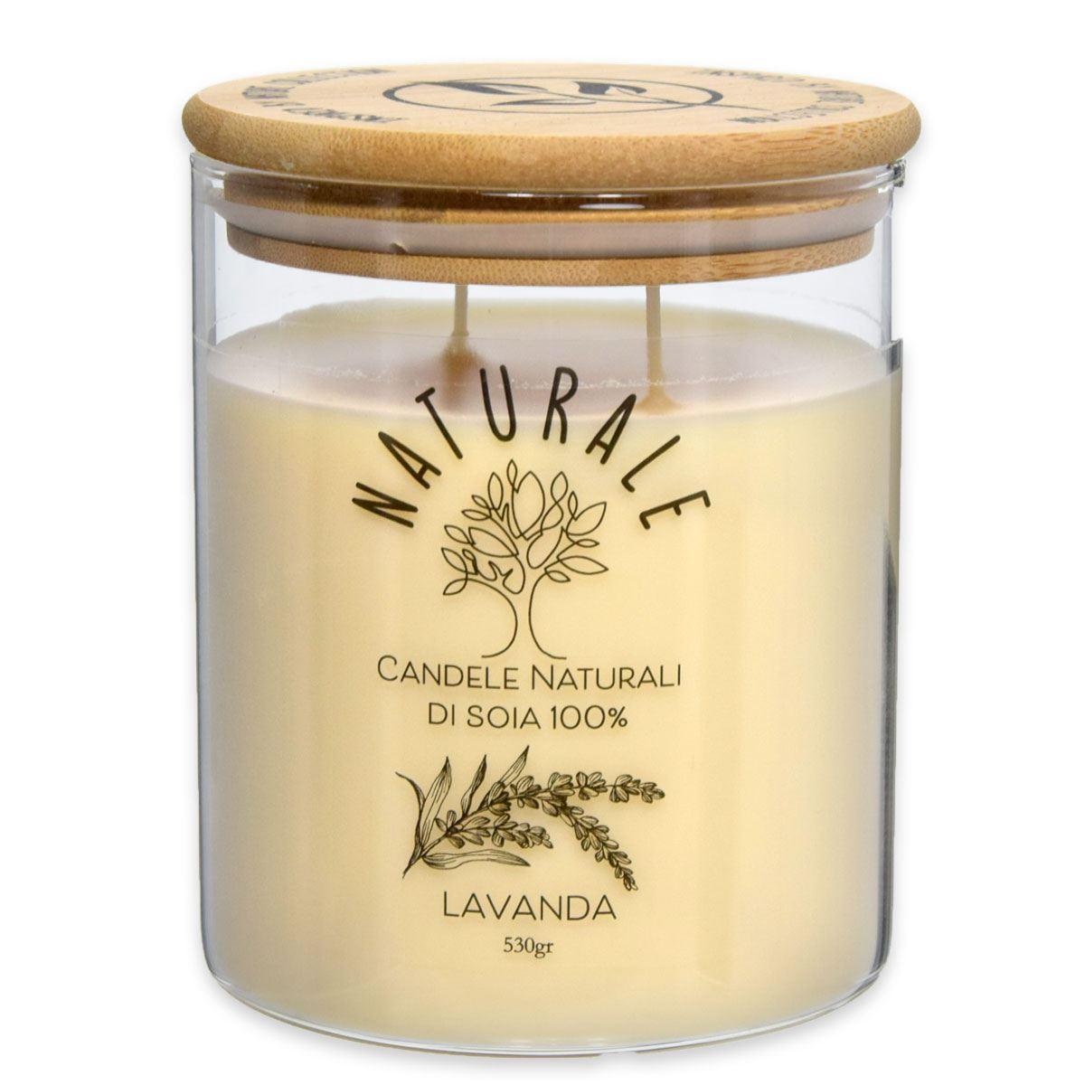 Candela naturale 100% soia 530 gr lavanda