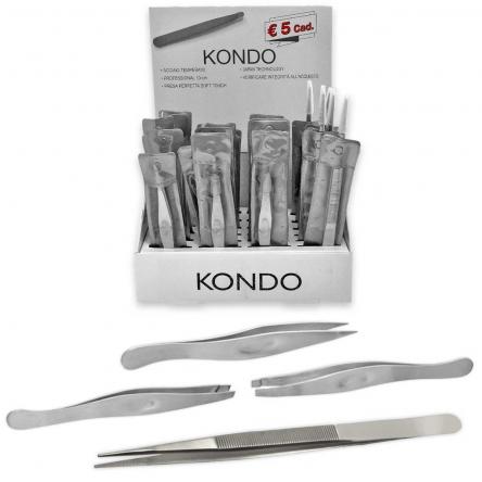 Kondo pinzette ciglia in acciaio temperato soft touch