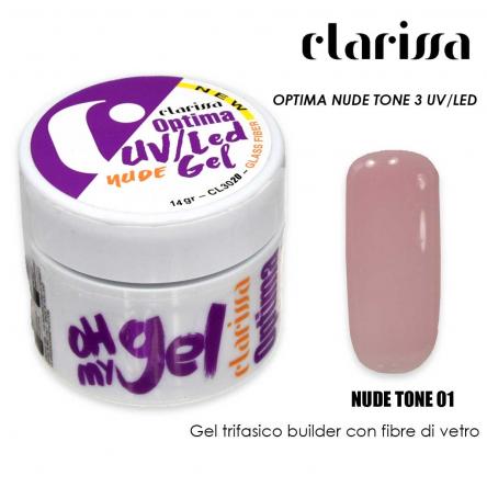 Clarissa optima gel nude tone 1 uv/led 14 gr