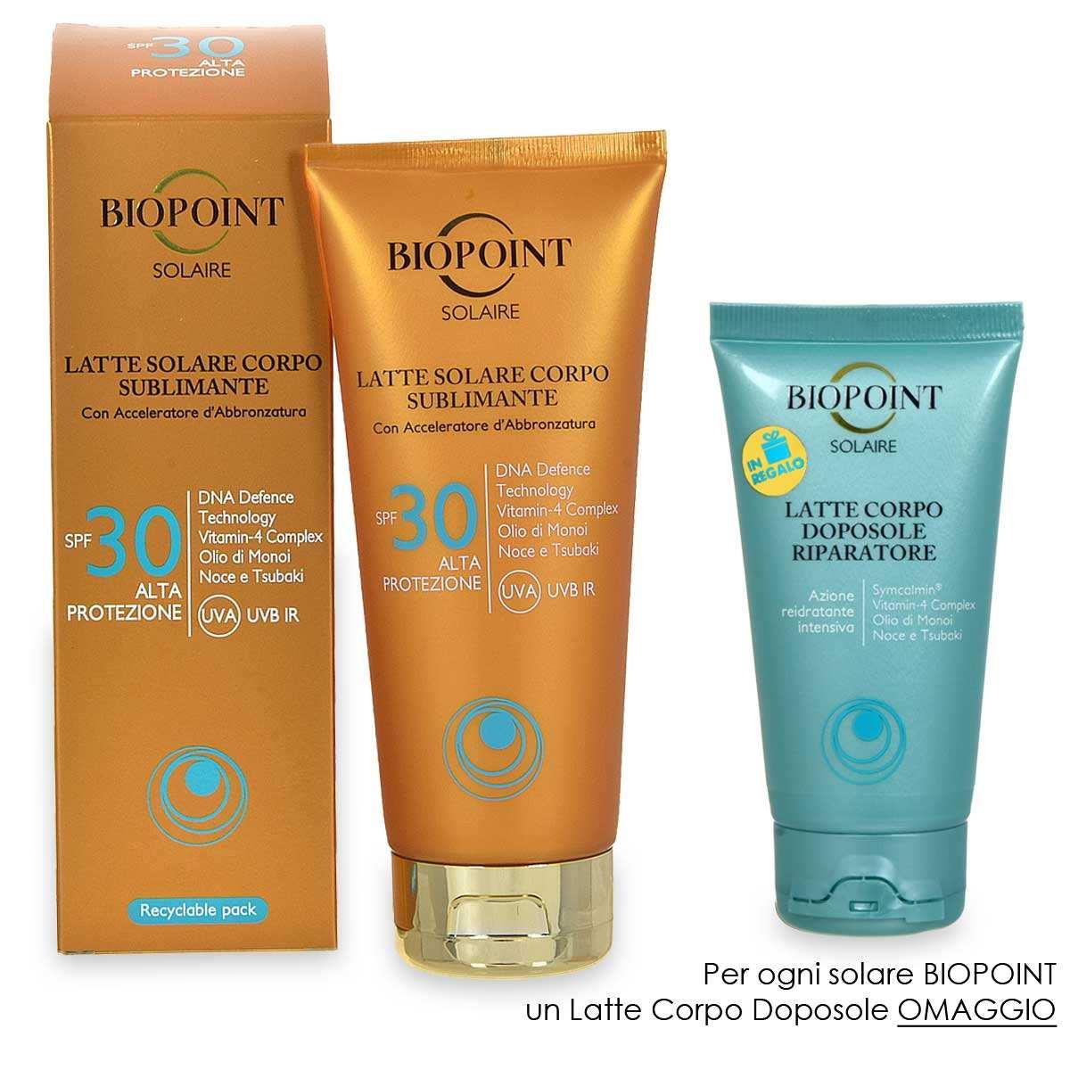 Biopoint latte tubo 200 ml spf 30