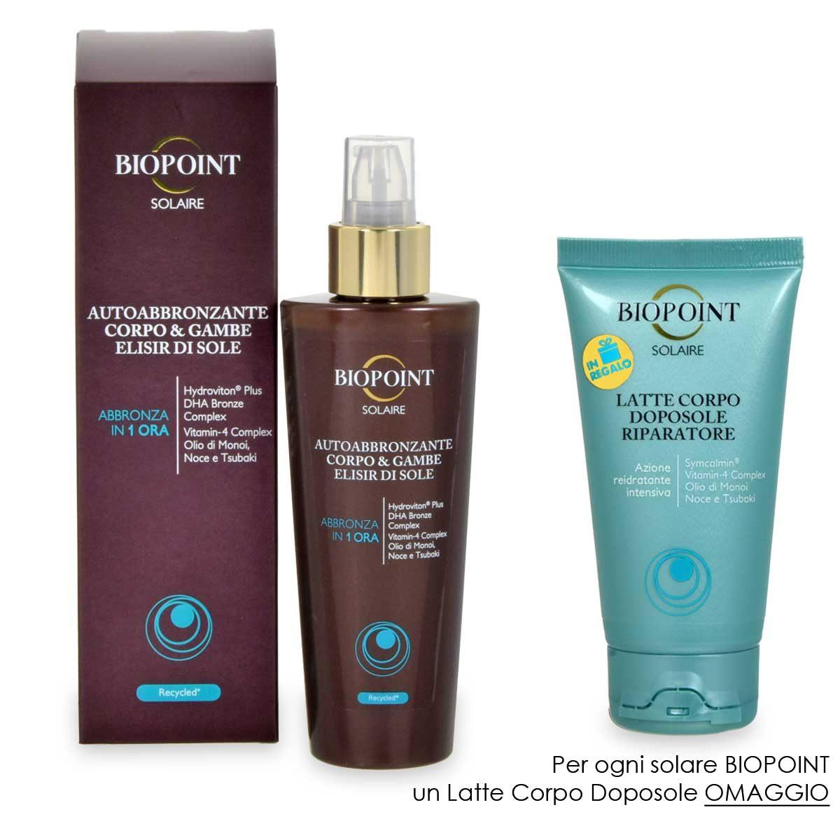 Biopoint autoabbronzante elisir sole corpo 150ml