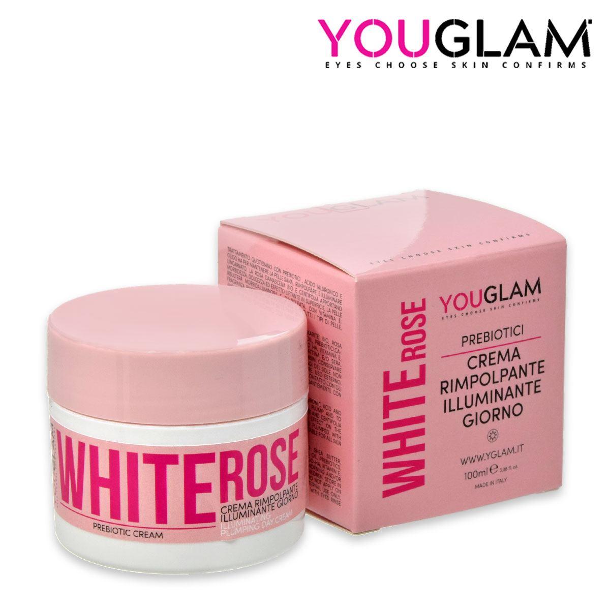 You glam white rose crema rimpolpante illuminante 100 ml