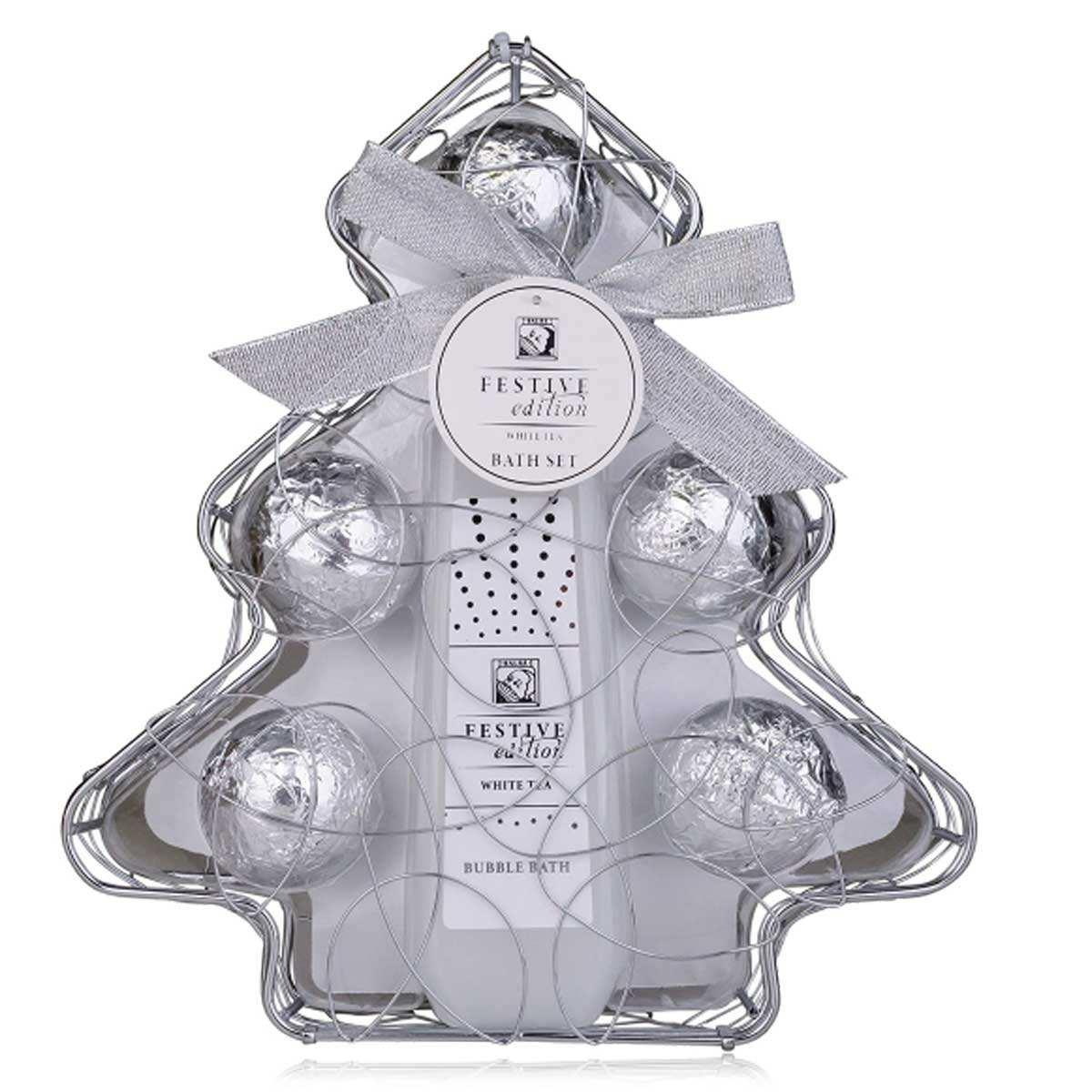 Set bagno festive albero metallo