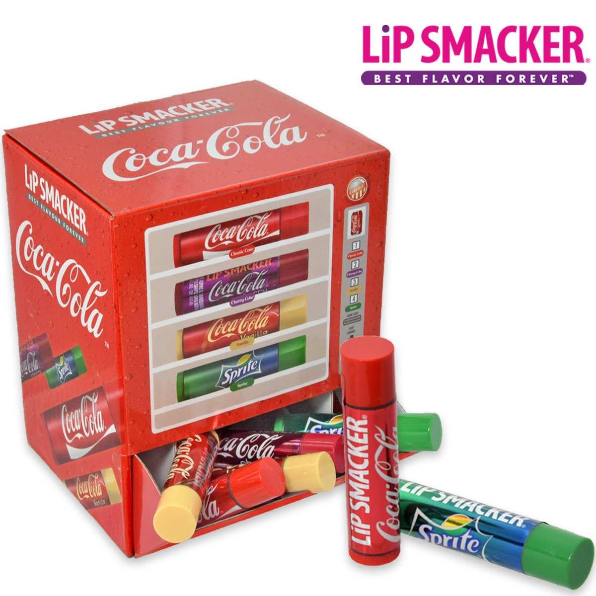 Coca cola vending machine 18 pz. lip balm assortiti