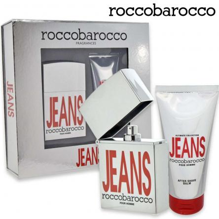 Rocco barocco jeans man edt 75 ml + after shave balm 100 ml