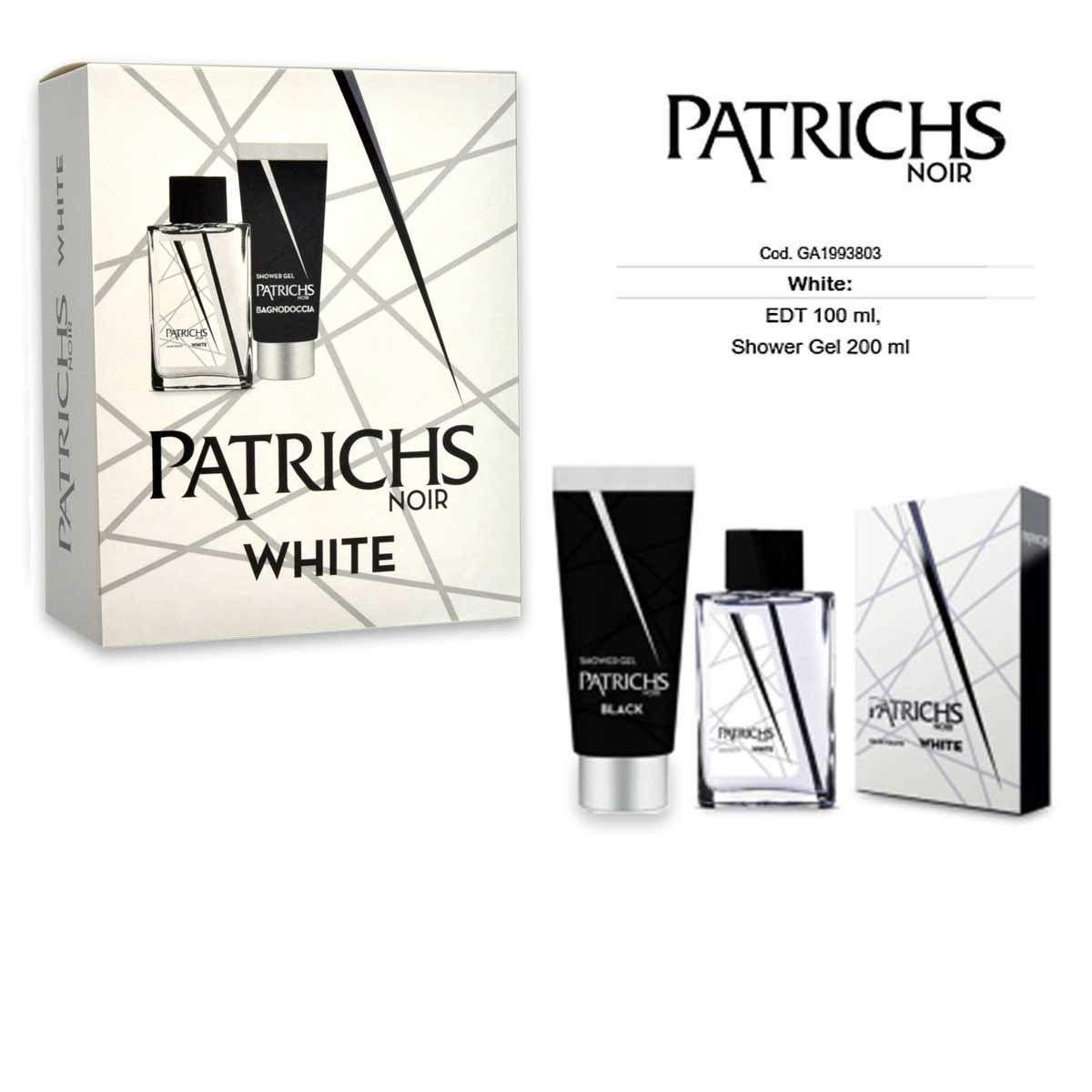 Patrichs white: edt 100ml + shower gel 200ml