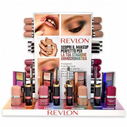 Revlon espositore armocromia make-up 4 stagioni 4 diversi  look  (64 pezzi)