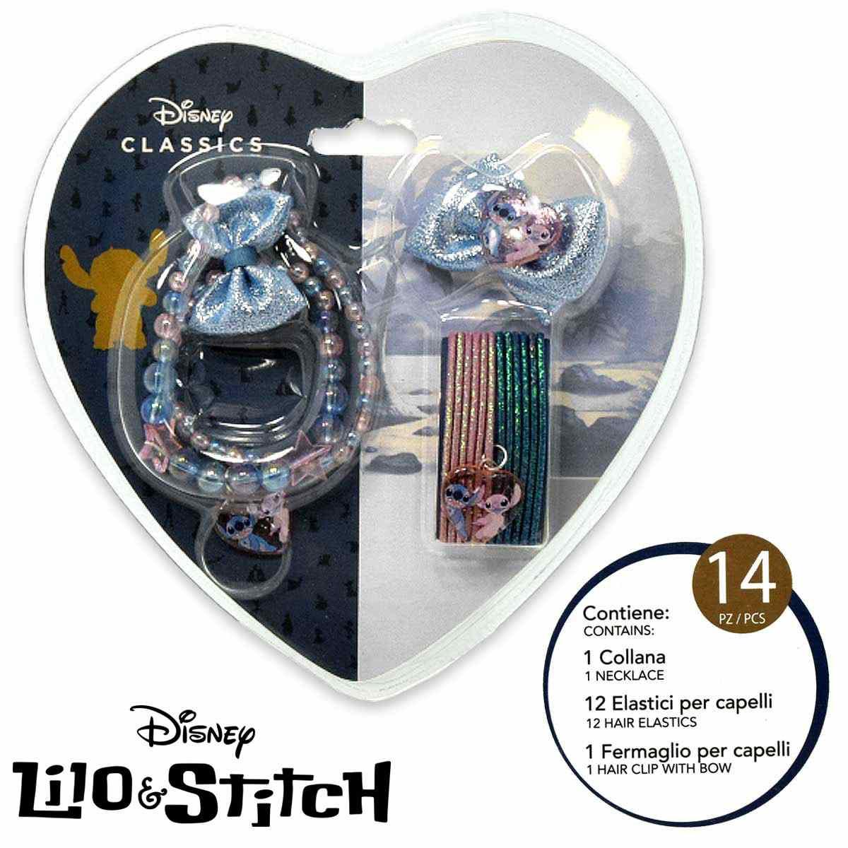 Disney Stitch set accessori capelli + collana stitch D06577MC 8054708325226