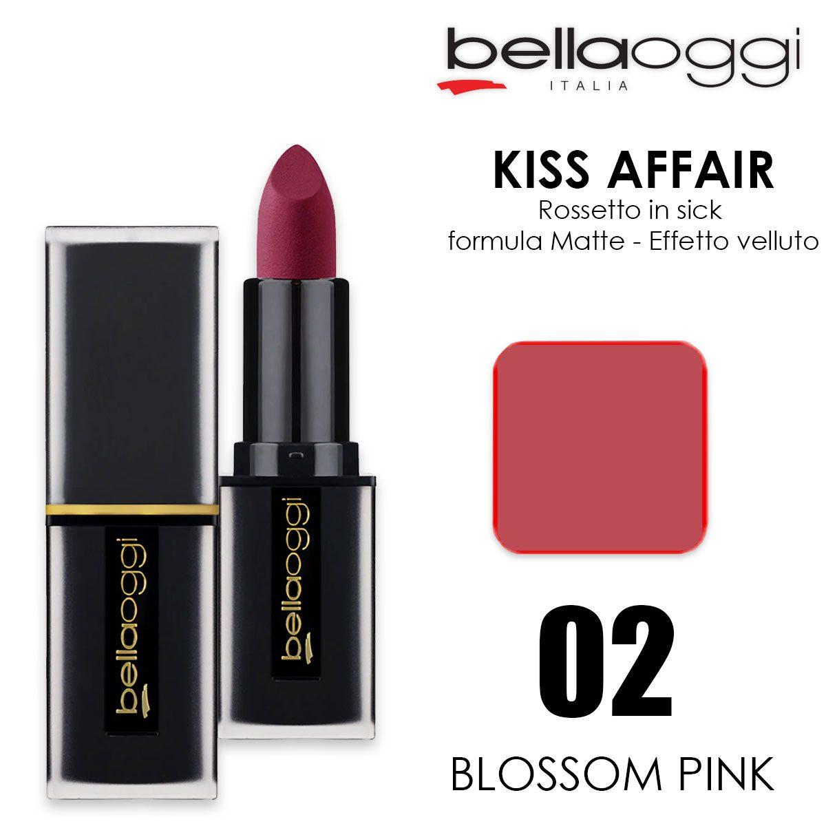 Bella oggi kiss affair matte rossetto stick blossom pink 002