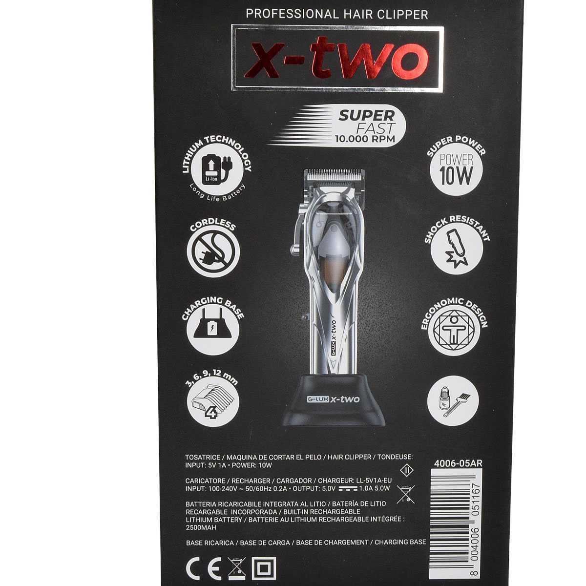 Giubra tagliacapelli g-lux x-two argento testina fissa acciaio 440 giapponese