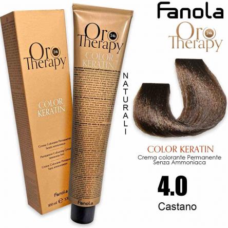 Fanola oro therapy color keratin 100 ml 4.0