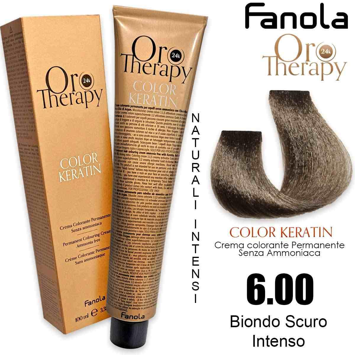 Fanola oro therapy color keratin 100 ml 6.00