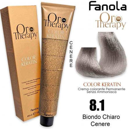 Fanola oro therapy color keratin 100 ml 8.1
