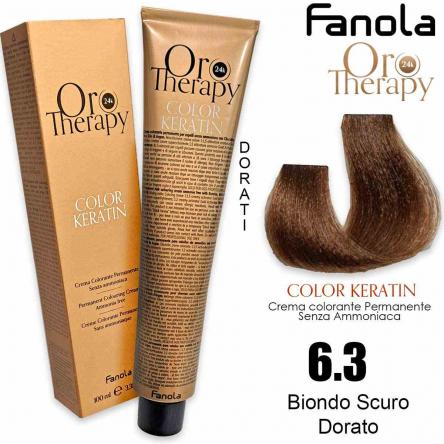 Fanola oro therapy color keratin 100 ml 6.3