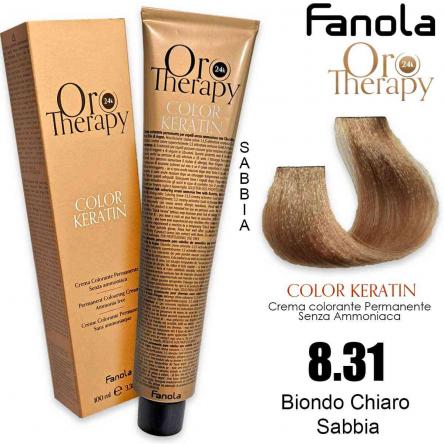Fanola oro therapy color keratin 100 ml 8.31
