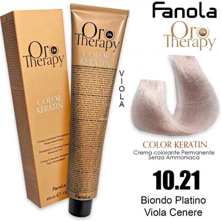 Fanola oro therapy color keratin 100 ml 10.21