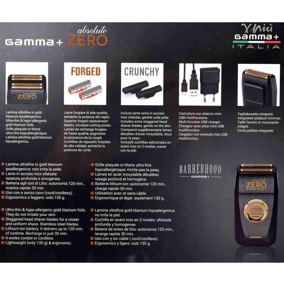 Gamma+ shaver absolute zero