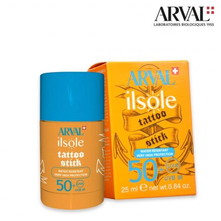 Arval il sole - stick spf50+ 25ml-stick protettivo tatuaggi