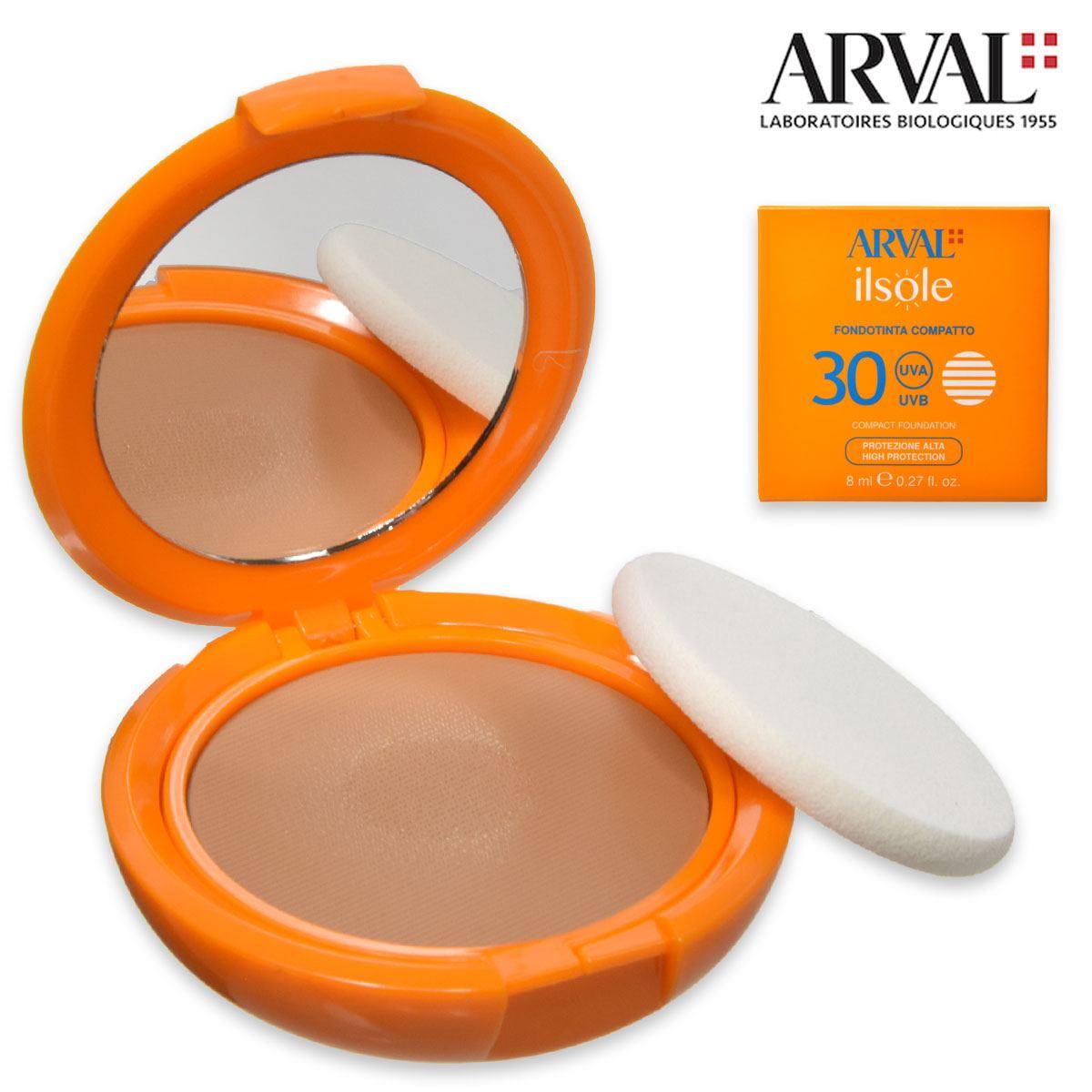 ARVAL IL SOLE - Fondotinta Compatto SPF30 n. 02 - beige scuro tr 8ml