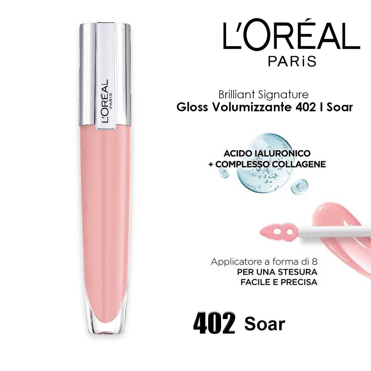 L`orÉal paris brilliant signature plump lucidalabbra con acido ialuronico 402