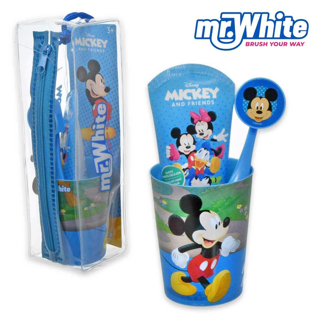 Pochette mickey (spazzolino 2d + dent 75ml + beaker)