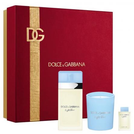 Dolce & gabbana conf. light blue edt 50 + candela + miniatura