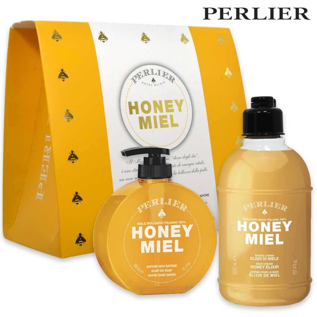 Perlier cofanetto doccia crema  & sapone liquido  miele