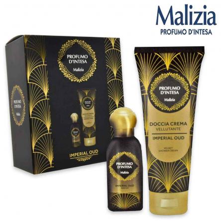 Malizia coffret imperial oud doccia crema 250 ml + edt 100 ml