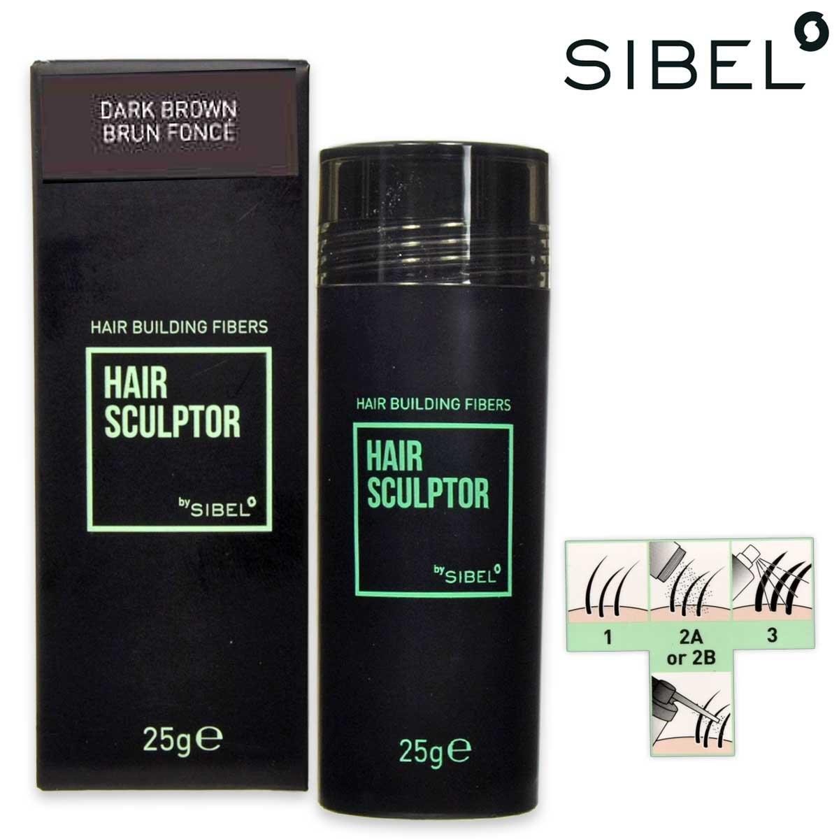 Sibel hs hair building fibres dark brown 25g