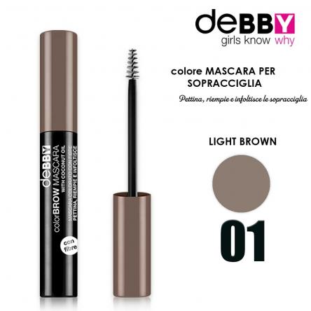 DEBBY COLOR&BROW Mascara 01 LIGHT BROWN