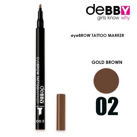 Debby eyebrow tattoo marker 02 - brown