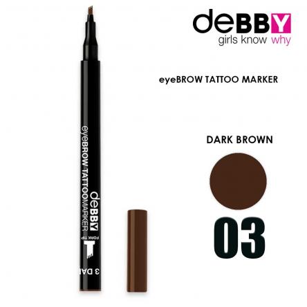 Debby eyebrow tattoo marker 03 - dark brown